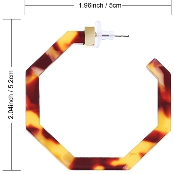 SALE💚 any 3 for $18 💚
 BOGO BaubleBar Style Tortoise Earrings Hoop - Picture 4 of 5